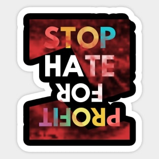 Stop Hate for Profit Sticker